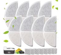 Gimars Filtro para Fuente de Gatos, 8 Piezas, Compatible con la Fuente CYD008, Carbón Activado de Algodón y Resina, Triple Filtración de Alta Eficacia, Filtro para Fuentes de Gatos y Perros