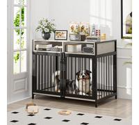 Gimars Jaula de Muebles para Perros de 94 x 58 x 63 cm con cajones de Almacenamiento, Resistente para Interiores para Mascotas pequeñas, Medianas y Grandes, Caja Decorativa para Mascotas, Uso en