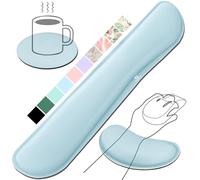 Gimars Juego de almohadillas para reposamuñecas de gel para teclado, mouse y mouse para oficina, computadora, laptop, Mac, cómodo, ligero para facilitar la escritura, aliviar el dolor, azul cielo