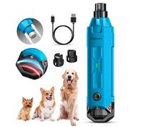 Gimars Lima de Uñas Eléctrica para Perros y Gatos Silencioso 6 Velocidades Lima De Uñas para Perros 45 Db Molinillo De Uñas para Mascotas con Doble Led USB 3 Puertos Lima De Uñas para Perros Bule