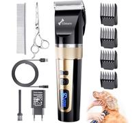 Gimars maquina cortar pelo perros mejorada con 7000 rpm para pelaje grueso, cortapelos perros silenciosa y recargable, maquina de cortar pelo para perros inalámbrica con set de tijeras