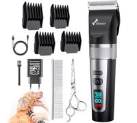 Gimars maquina cortar pelo perros mejorada con 7000 rpm para pelaje grueso, cortapelos perros silenciosa y recargable, maquina de cortar pelo para perros inalámbrica con set de tijeras