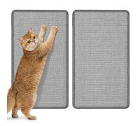 Gimars Pack de 2 Alfombra Rascador para Gatos de Sisal, 50x30cm Rascador Gato Natural, Estera de Rascadores de Gatos, Arranhador y Accesorios Mascotas, Color Gris
