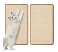 Gimars Pack de 2 Alfombra Rascador para Gatos de Sisal, 50x30cm Rascador Gato Natural, Estera de Rascadores de Gatos, Arranhador y Accesorios Mascotas, Color Crema