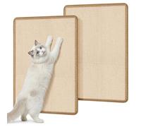 Gimars Pack de 2 Alfombra Rascador para Gatos de Sisal, 60x40cm Rascador Gato Natural, Estera de Rascadores de Gatos, Arranhador y Accesorios Mascotas, Color Crema