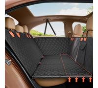 Gimars Mejora 157x132cm Parte Inferior Dura Extensión Funda Coche Perro Soporta 181kg, Impermeable Antideslizante Protector Asientos con Malla Ventanas Seguridad Cinturones para Auto SUV Camion