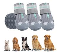 Gimars Protección de Patas, Zapatos Perro Antideslizantes con Suela de Goma, Patucos Perro Ajustables y Transpirables, Botas para Perros Pequeños Medianos Grandes Interior Exterior, 4 Unidades #5