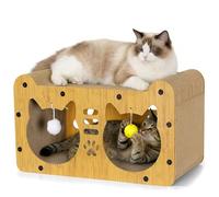 Gimars Rascador para Gatos 51,5 cm, Rascador Cartón para Gatos XL, Rascador Vertical para Gatos y Casa Cartón Gatos, Rascador Gato Pared para Rascar, Esconderse y Descansar, Soporta 20 kg