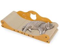 Gimars Rascador para Gatos XXL 78 cm, Rascador de Cartón y Alfombra Rascadora para Gatos, Paneles Laterales de Madera Maciza, Protección de Muebles para Gatos Grandes y Hogares con Varios Gatos