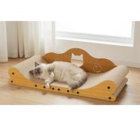 Gimars Rascador para Gatos XXL 78 cm, Rascador de Cartón y Alfombra Rascadora para Gatos, Paneles Laterales de Madera Maciza, Protección de Muebles para Gatos Grandes y Hogares con Varios Gatos