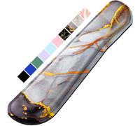 Gimars Reposamuñecas para teclado con espuma viscoelástica gruesa 63D de alta densidad, base de goma antideslizante y diseño ergonómico para oficina, juegos, computadora, laptop, Mac, tinta gris