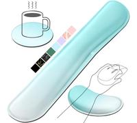Gimars Reposamuñecas Teclado y Ratón, Reposa Muñecas Espuma con Memoria para Teclado Ergonómico Sedoso, Reposamuñecas Mouse Pad para Alivio del Dolor, Gaming Gamer Oficina, Degradado de Azul