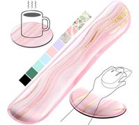 Gimars Reposamuñecas Teclado y Ratón, Reposa Muñecas Espuma con Memoria para Teclado Ergonómico Sedoso, Reposamuñecas Mouse Pad para Alivio del Dolor, Ordenador para Gaming Gamer Oficina, Rosa Dorado