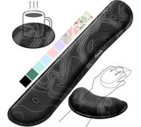 Gimars Reposamuñecas Teclado y Ratón, Reposa Muñecas Espuma con Memoria para Teclado Ergonómico Sedoso, Reposamuñecas Mouse Pad para Alivio del Dolor, Ordenador para Gaming Gamer Oficina PC