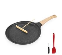 Gimars Sartén Crepes 24cm Aluminio Fundido Gris/Negro - Borde Alto Antiadherente, Mango Anticalórico, Libre de PFOA, Apta TODAS Cocinas + Fácil Limpieza (Edición Profesional)
