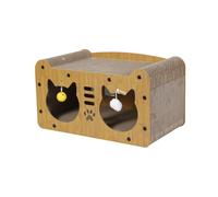 Gimars Sofá pequeño de grano de madera, casa para gatos, MZB-DCS-M