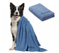 Gimars Toalla de Perro 140x70 cm de Microfibra, súper Absorbente, Secado rápido, Grande, para Perros Grandes, para secar después del baño y la Lluvia