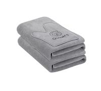 Gimars Toalla de Secado Gruesa para Mascotas con Guantes, 90 x 50 cm, Paquete de 2, Gris