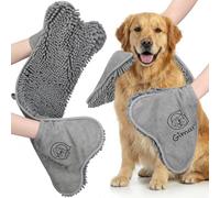 Gimars Toalla Perro Súper Absorbente 1500GSM de Microfibra Chenilla, Toalla Gruesa para Secar Perros Rápido, con Bolsillos para Manos, Patas & Barro, 82x32cm