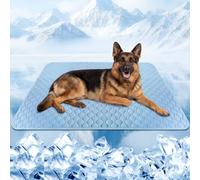 Gimars XXL Alfombra Refrescante para Perro con Superficie Fresca Ice-Silk, Alfombrilla de Verano Lavable e Impermeable para Perros y Gatos, Antideslizante Plegable para Jaula Sofá Suelo Coche,120×90cm
