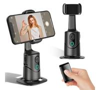 Gimbal de seguimiento de la cara del coche de 360°, rotación de 360°, trípode de reconocimiento facial con modo dual y reconocimiento de gestos, soporte para teléfono de seguimiento de la cara