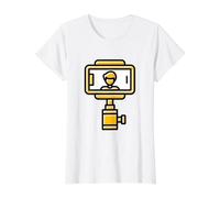 Gimbal Film Maker Influencer en Redes sociales Camiseta gráfica económica, Mujer, Blanco, L