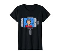 Gimbal Film Maker Influencer en Redes sociales Camiseta gráfica económica, Mujer, Negro, S