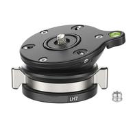 Gimbal Head, Base niveladora for trípode LH7, cabezal nivelador for cámara, soporte for trípode con tornillo de 3/8" y 1/4", carga máxima de 10 kg