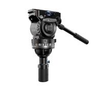Gimbal Head, Cabezal fluido de vídeo con base plana y mango ajustable, liberación rápida