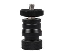 Gimbal pequeño de desmontaje rápido de 1/4 pulgadas con tornillo de montaje en trípode cabeza de bola desmontable para monitores de cámara, soporte de cámara de fuerte carga