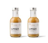 Gimber BIO concentrado de jengibre, 100% natural y vegano, esencia premium | N°1 2x200ml Original Concentrado biológico de jengibre, esencia de jengibre sin alcohol con tomillo limón, concentrado vegano