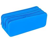 gimboo Estuche de Silicona de Cuatro compartimentos/20 x 8 x 7,5 cm/Azul
