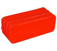 gimboo Estuche de Silicona de Cuatro compartimentos/20 x 8 x 7,5 cm/Rojo