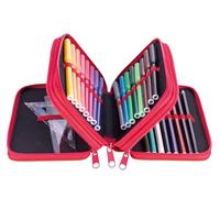 gimboo Estuche Escolar con Accesorios/Estuche de Gran Capacidad/con 3 Compartimentos/Estuche para lápices/Estuche para lápices/diseño de Coche de Carrera/para niños y niñas, Multicolor, Unisex