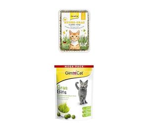 GimCat Bundle Hydro-Gras - Hierba Fresca para Gatos, de Plantación Controlada, en Tan Solo 5 a 8 Días, Bocadillo sin Cereales y Rico en Vitaminas con Hierba Real