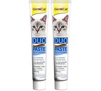 GimCat Duo Pasta multivitaminas y atún - Las valiosas vitaminas Aumentan Las defensas y el Bienestar - 1 Tubo (1 x 50 g) (Paquete de 2)