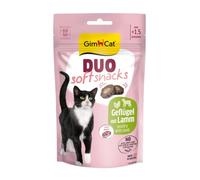 GimCat Duo Soft Snacks con Aves de Cordero - Combinación Visible de Dos sabores deliciosos - 1 Bolsa (1 x 50 g)