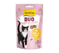 GimCat Duo Soft Snacks con Pollo con hígado - Combinación Visible de Dos sabores deliciosos - 1 Bolsa (1 x 50 g)