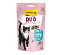 GimCat Duo Soft Snacks con salmón y Trucha - Combinación Visible de Dos sabores deliciosos - 1 Bolsa (1 x 50 g)
