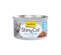 GimCat Filete ShinyCat en Caldo de atún con anchoas - alimento húmedo con Pescado - 24 latas (24 x 70 g)