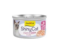 GimCat Filete ShinyCat en Jalea de Pollo con camarones - Comida húmeda con Carne y Pescado - 24 latas (24 x 70 g)