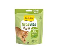 GimCat Gras Bits - Con vitaminas naturales y nutrientes de la hierba deshidratada - Sin azúcar añadido ni cereales - Pack de 6 (6 x 140 g)