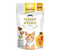 GimCat Insecto crujiente con Calabaza - Golosinas para Gatos crujientes y ricas en proteínas - 1 Bolsa (1 x 50 g)
