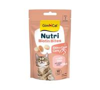 GimCat Nutri Biotina Bites - Delicioso Aperitivo con una Receta específica para el Bienestar de tu Gato - 1 Bolsa (1 x 40 g)