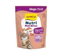 GimCat Nutri Malt Bites - Delicioso Aperitivo con una Receta específica para el Bienestar de tu Gato - 1 Bolsa (1 x 425 g)