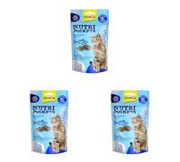 GimCat Nutri Pockets Fish Atún Pescado - Crujiente Snack para Gatos con Ingredientes funcionales - 1 Bolsa (1 x 60 g) (Paquete de 3)