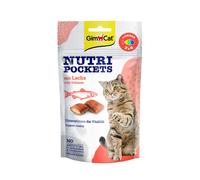 GIMCAT NUTRI POCKETS Snacks de salmón con omega 3 y 6, 60 g
