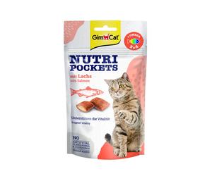 GIMCAT NUTRI POCKETS Snacks de salmón con omega 3 y 6, 60 g