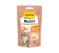 GimCat Nutri Vitamin Bites - Delicioso Aperitivo con una Receta específica para el Bienestar de tu Gato - 1 Bolsa (1 x 40 g)
