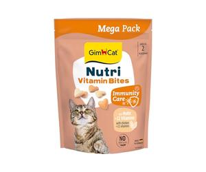 GimCat Nutri Vitamin Bites - Delicioso Aperitivo con una Receta específica para el Bienestar de tu Gato - 1 Bolsa (1 x 425 g)